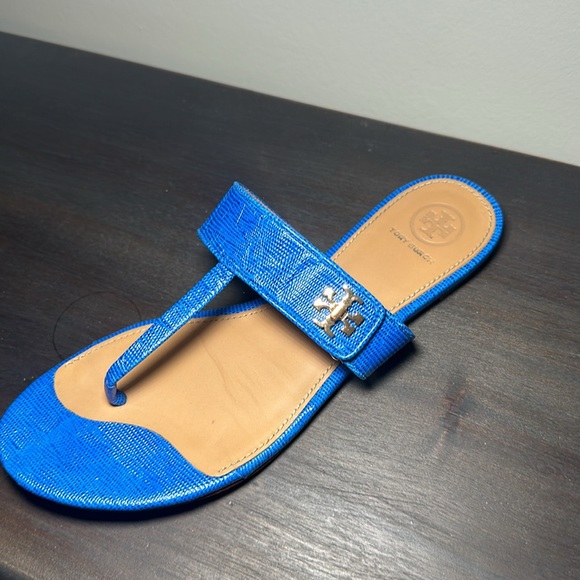 Tory Burch Bright Blue Sandals Very gently used Size 8.5 - Picture 2 of 10